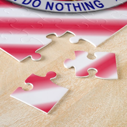 Thin Blue Line Star Abzeichen Puzzle (Seite)