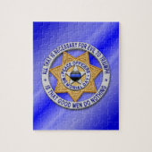 Thin Blue Line Star Abzeichen Puzzle (Vertikal)