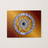 Thin Blue Line Star Abzeichen Puzzle (Horizontal)