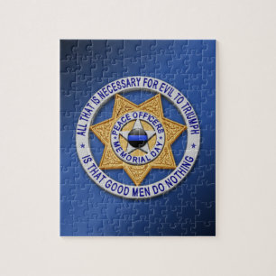 Thin Blue Line Star Abzeichen Puzzle