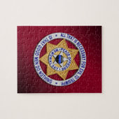 Thin Blue Line Star Abzeichen Puzzle (Horizontal)