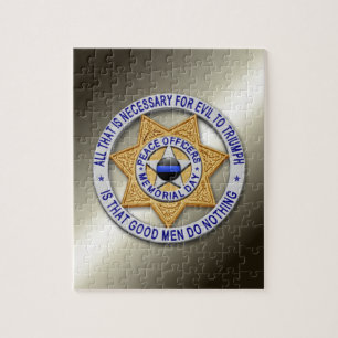 Thin Blue Line Star Abzeichen Puzzle