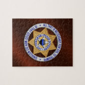 Thin Blue Line Star Abzeichen Puzzle (Horizontal)