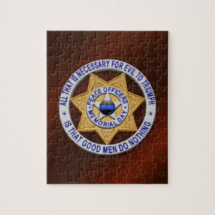 Thin Blue Line Star Abzeichen Puzzle