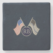 Thin Blue Line Steinuntersetzer (Vorderseite)