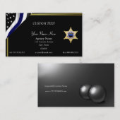 Thin Blue Line Stellvertretendes Abzeichen Busines Visitenkarte (Vorne/Hinten)