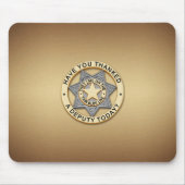 Thin Blue Line Stellvertretendes Abzeichen Mousepad (Vorne)