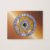 Thin Blue Line Stern Abzeichen Puzzle (Horizontal)