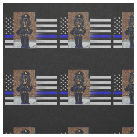 THIN BLUE LINE STOFF (Muster)