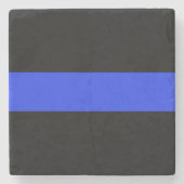 Thin Blue Line Stone Untersetzer (Vorderseite)