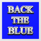 Thin Blue Line Supporter Fensterklammer Fensteraufkleber (Blatt)