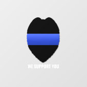Thin Blue Line Supporter Fensterklammer Fensteraufkleber (Blatt)