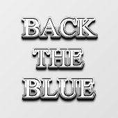 Thin Blue Line Supporter Fensterklammer Fensteraufkleber (Blatt)