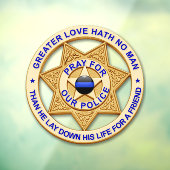 Thin Blue Line Supporter Fensterklammer Fensteraufkleber (Blatt 3)