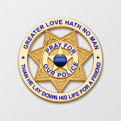 Thin Blue Line Supporter Fensterklammer Fensteraufkleber (Blatt)