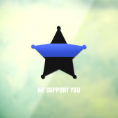 Thin Blue Line Supporter Fensterklammer Fensteraufkleber (Blatt 3)