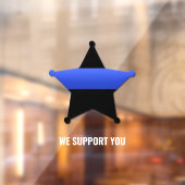 Thin Blue Line Supporter Fensterklammer Fensteraufkleber (Blatt 2)