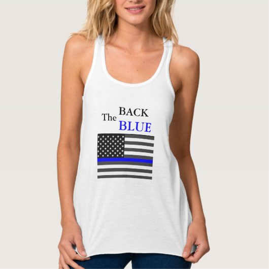 Thin Blue Line Sweatshirt Tank Top (Vorderseite)