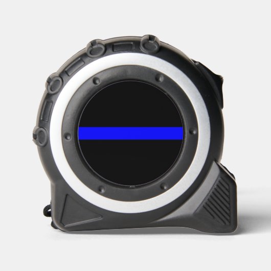 Thin Blue Line Symbolic auf einer Maßband (Vorderseite)