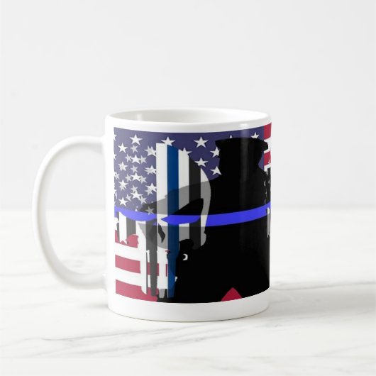 Thin Blue Line Tasse (Links)