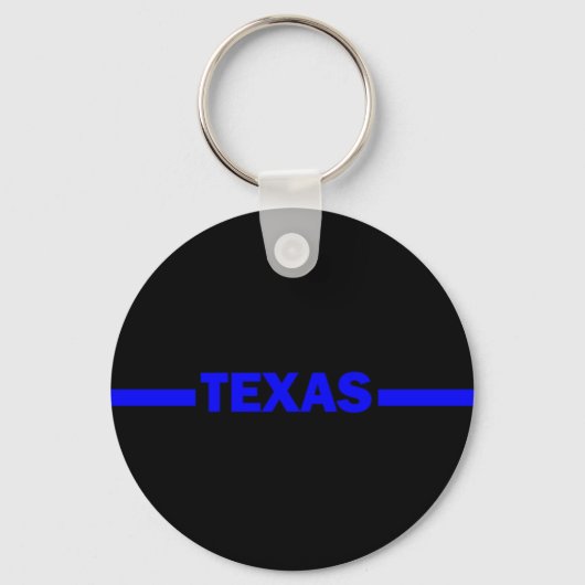 Thin Blue Line TEXAS Polizeidirektor Schlüsselanhänger (Vorderseite)