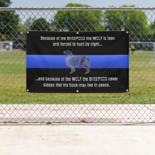 Thin Blue Line "The Sheepdog schläft nie" Banner (Insitu)