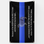 Thin Blue Line "The Sheepdog schläft nie" Banner (Vertikal)