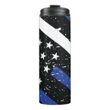 Thin Blue Line Thermal Tumbler