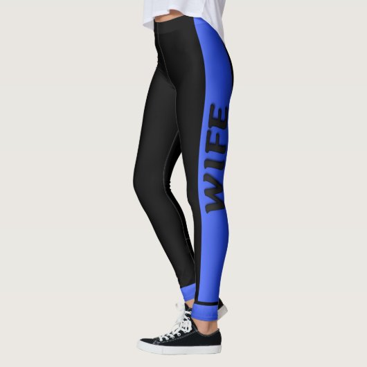 Thin Blue Line - Thin Blue Ehefrau Leggings (Links)