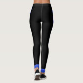 Thin Blue Line - Thin Blue Ehefrau Leggings (Rückseite)