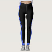 Thin Blue Line - Thin Blue Wifey Abzeichen Legging Leggings (Vorderseite)