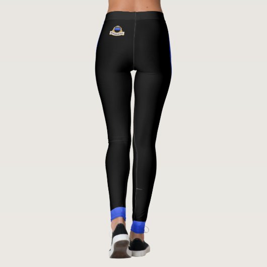 Thin Blue Line - Thin Blue Wifey Abzeichen Legging Leggings (Rückseite)