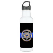 Thin Blue Line Trinkflasche (Vorderseite)