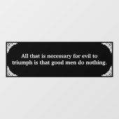 Thin Blue Line triumph über Böse Fensteraufkleber (Blatt)