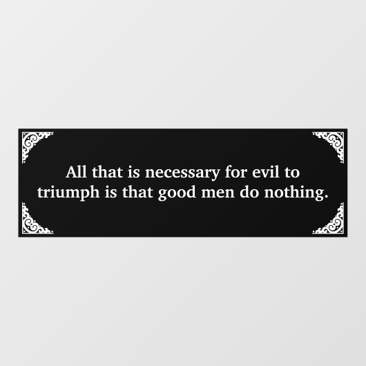 Thin Blue Line triumph über Böse Fensteraufkleber (Blatt)