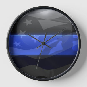 Thin Blue Line Trooper Flaggen-Gruß Uhr