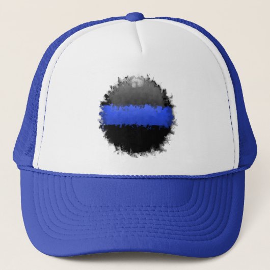 Thin Blue Line Truckerkappe (Vorderseite)