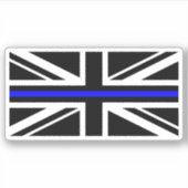 Thin Blue Line - UK Aufkleber (Vorderseite)