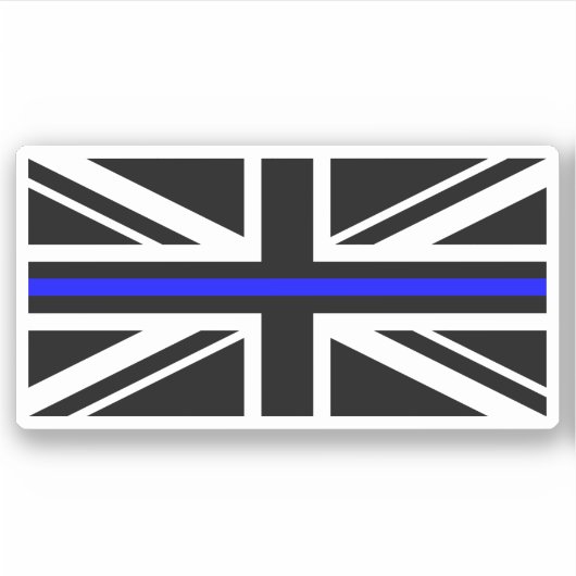Thin Blue Line - UK Aufkleber (Vorderseite)