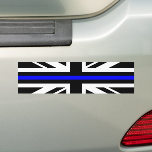 Thin Blue Line - UK Autoaufkleber (Auf Auto)