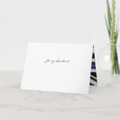 Thin Blue Line UK Flag Card Einladung (Rückseite)