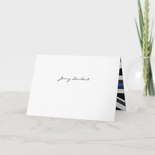 Thin Blue Line UK Flag Card Einladung (Rückseite)