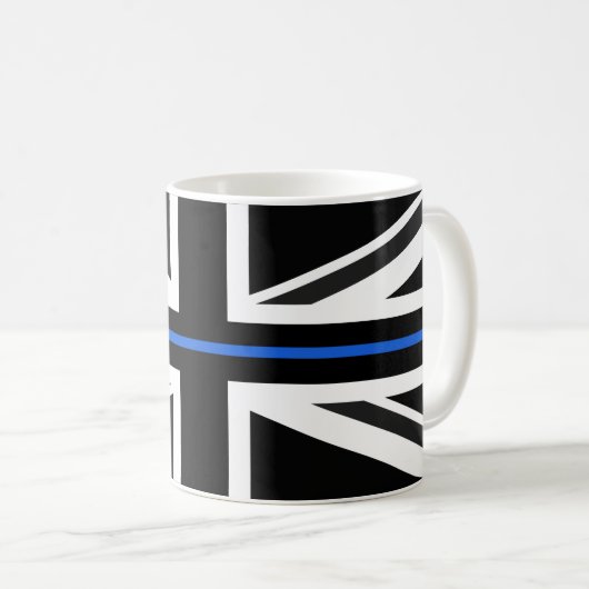 Thin Blue Line UK Flag Kaffeetasse (VorderseiteRechts)