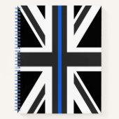 Thin Blue Line UK Flag Notizbuch (Vorderseite)