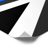 Thin Blue Line UK Flag Poster (Ecke)