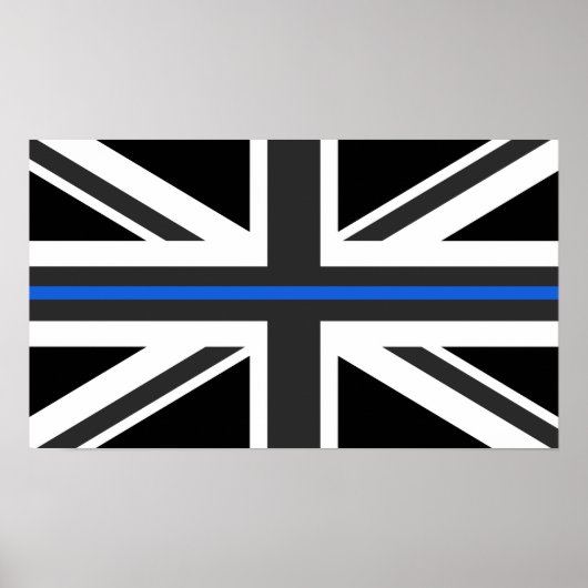 Thin Blue Line UK Flag Poster (Vorne)