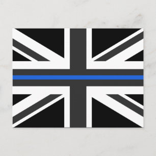 Thin Blue Line UK Flag Postkarte