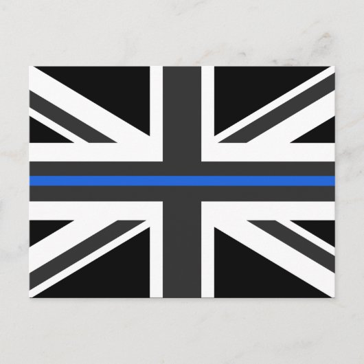 Thin Blue Line UK Flag Postkarte (Vorderseite)