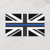 Thin Blue Line UK Flag Visitenkarte (Rückseite)