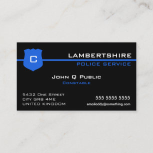 Thin Blue Line UK Flag Visitenkarte